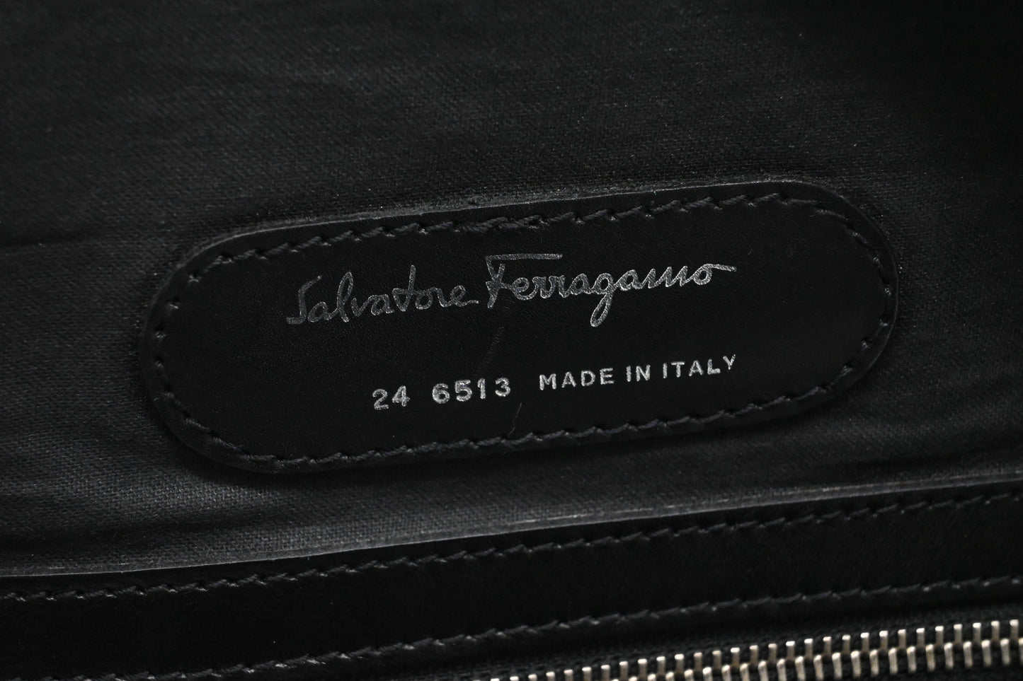 Ferragamo Duffle Bag in Black Canvas