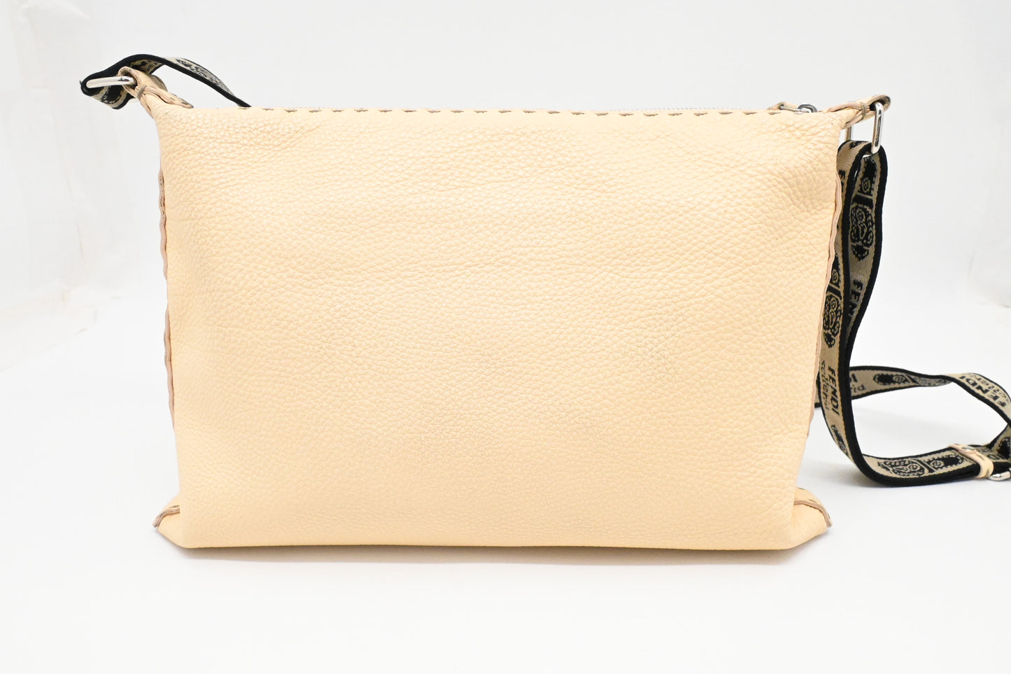 Fendi Selleria Crossbody in Cream Leather