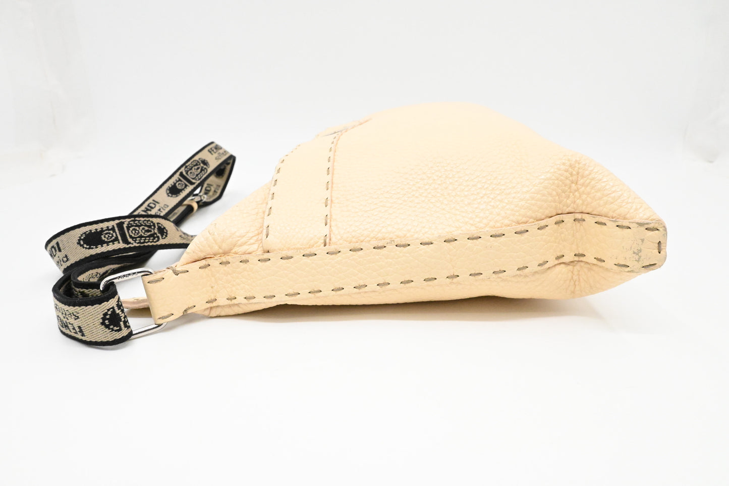Fendi Selleria Crossbody in Cream Leather