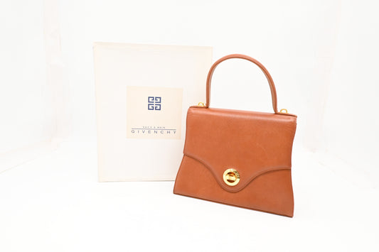 Givenchy Top Handle Bag in Brown Leather