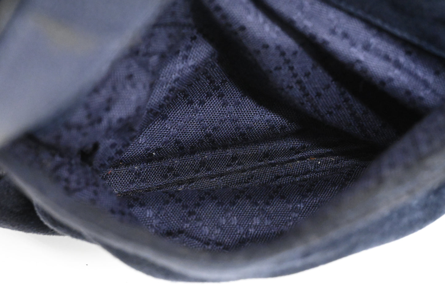 Gucci Bamboo Tote in Navy Blue Suede