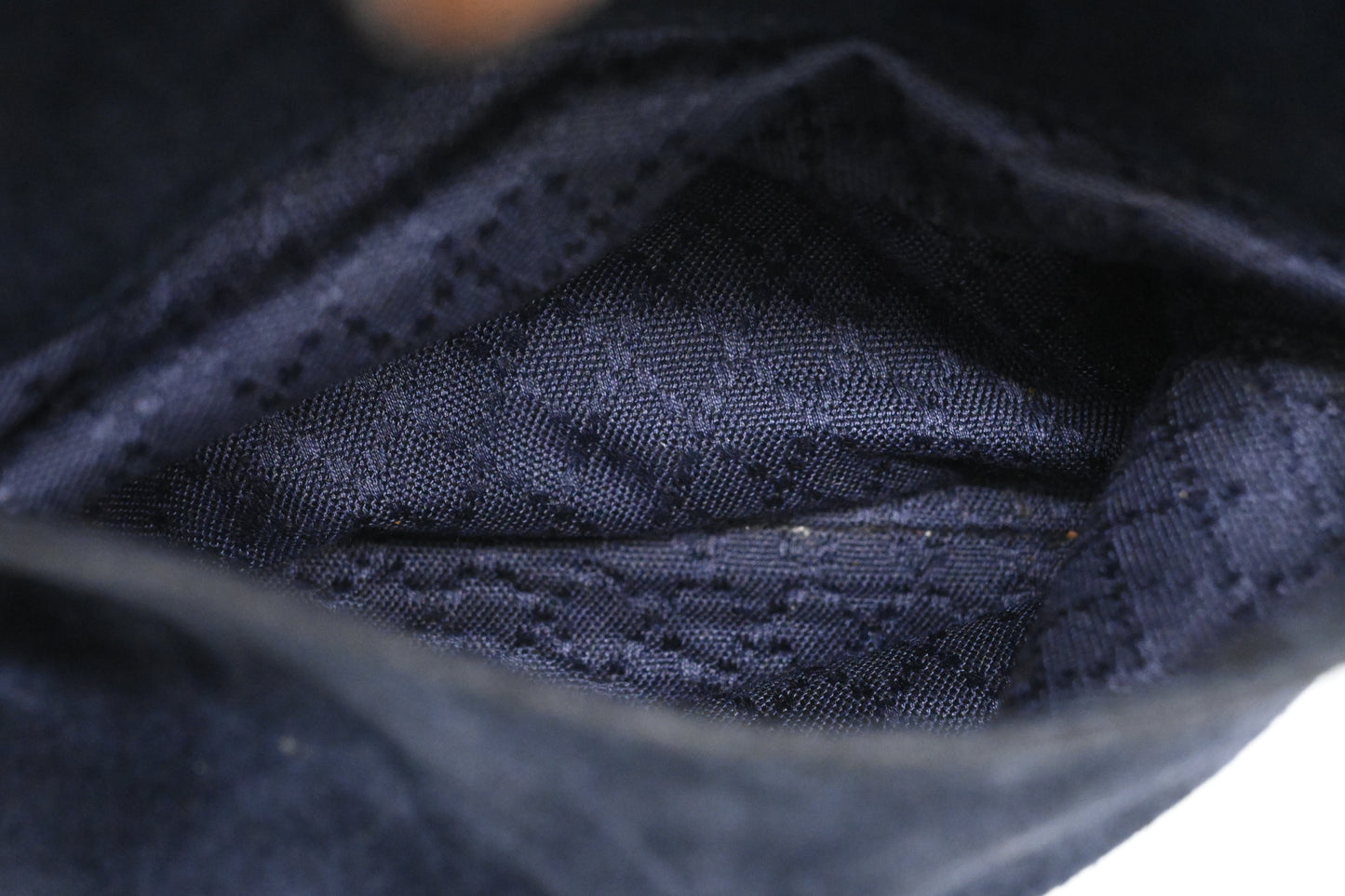 Gucci Bamboo Tote in Navy Blue Suede