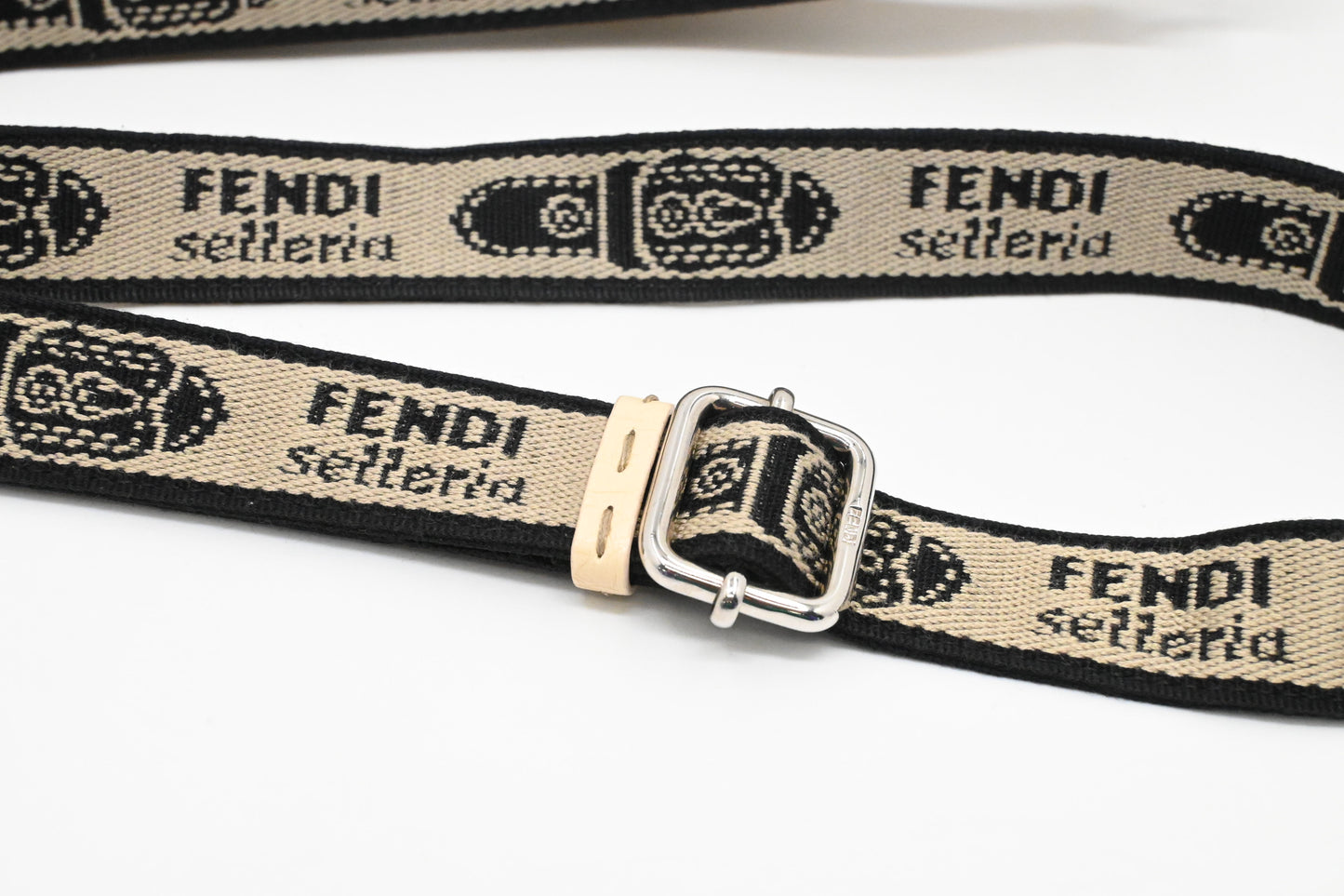 Fendi Selleria Crossbody in Cream Leather