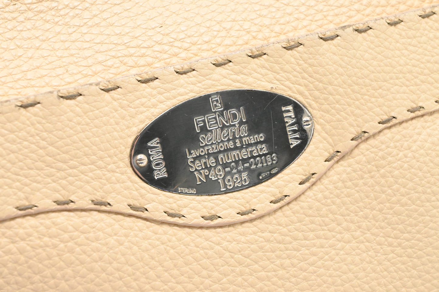 Fendi Selleria Crossbody in Cream Leather