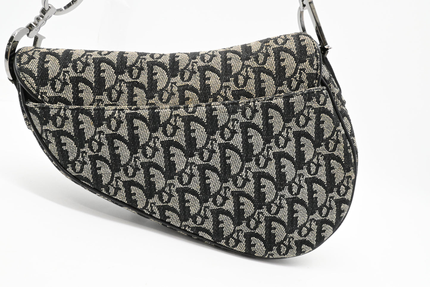 Dior Saddle Bag in Black & White Oblique Canvas