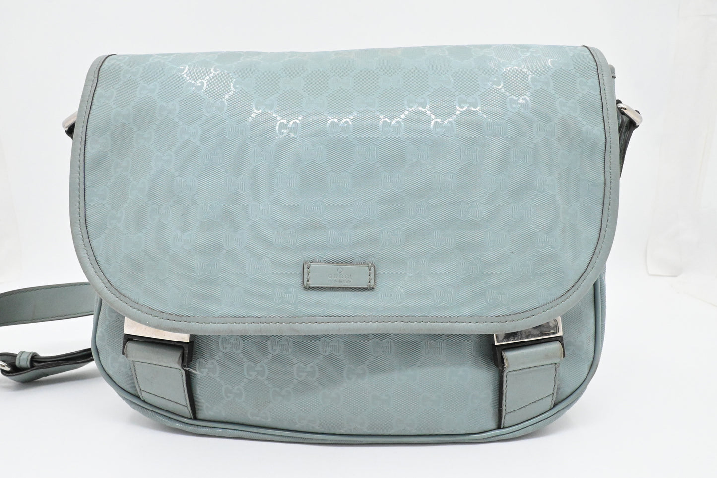 Gucci Small Messenger Bag in Blue Imprime Canvas