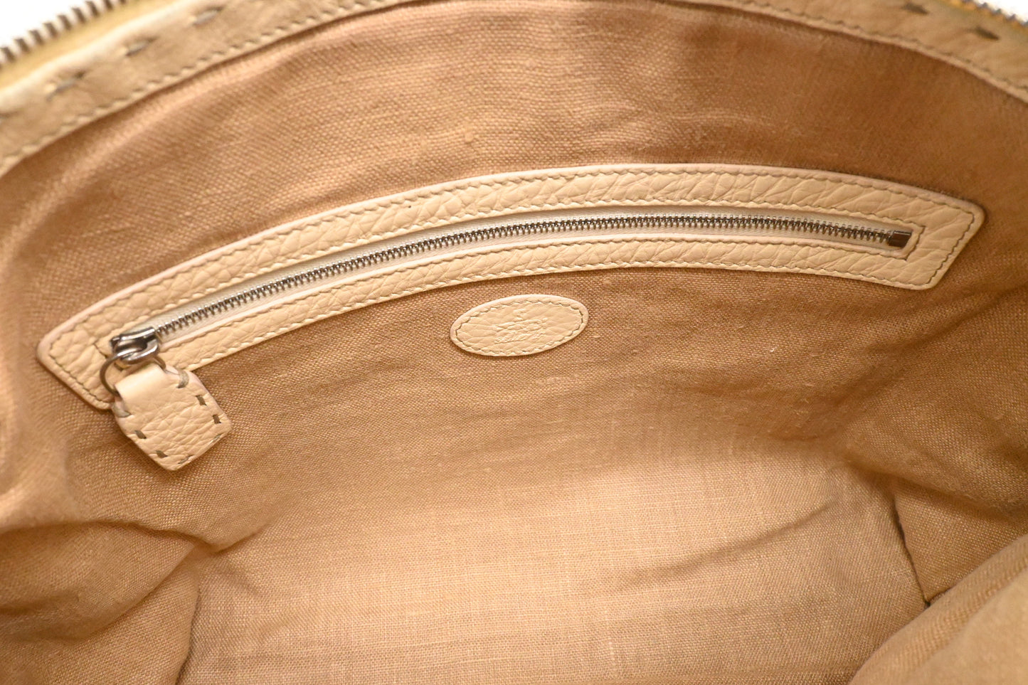 Fendi Selleria Crossbody in Cream Leather
