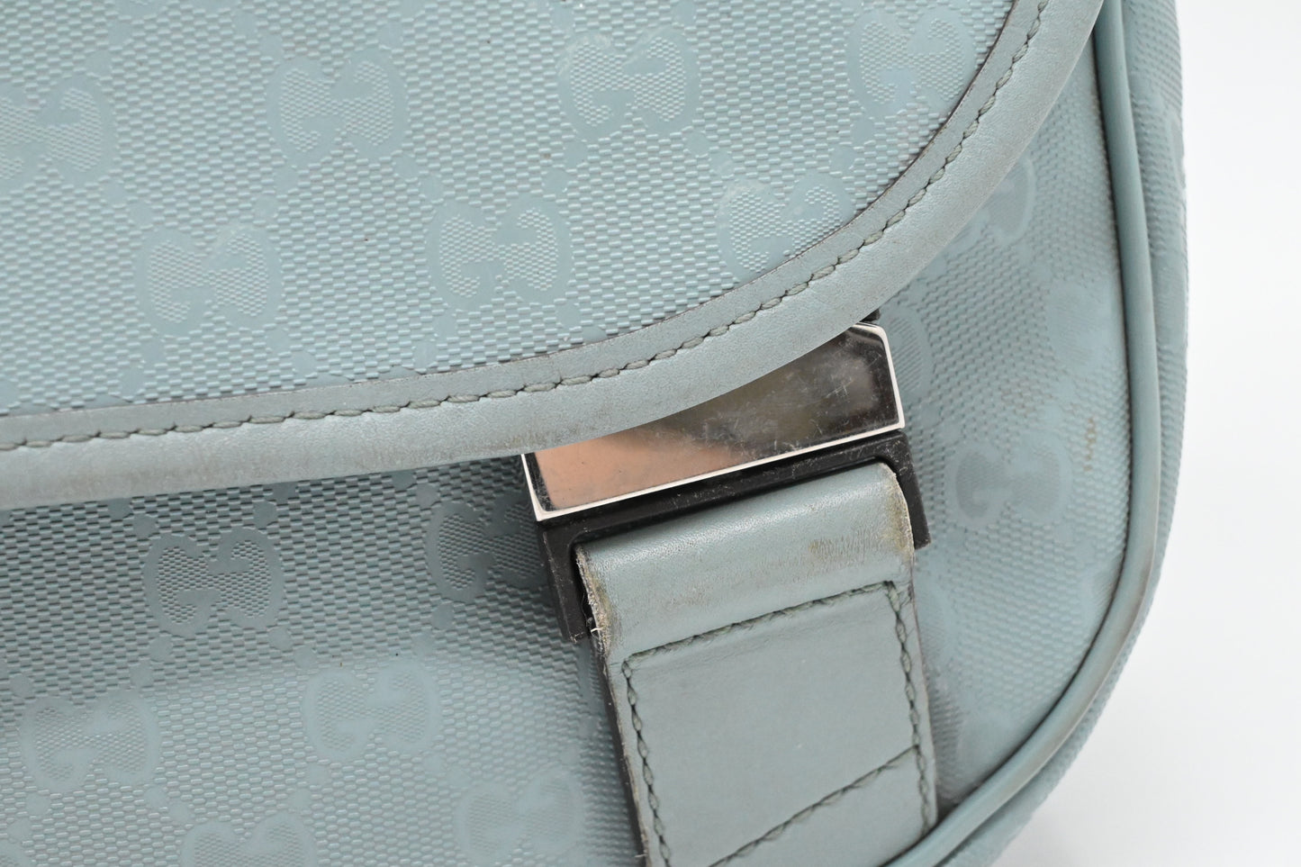 Gucci Small Messenger Bag in Blue Imprime Canvas