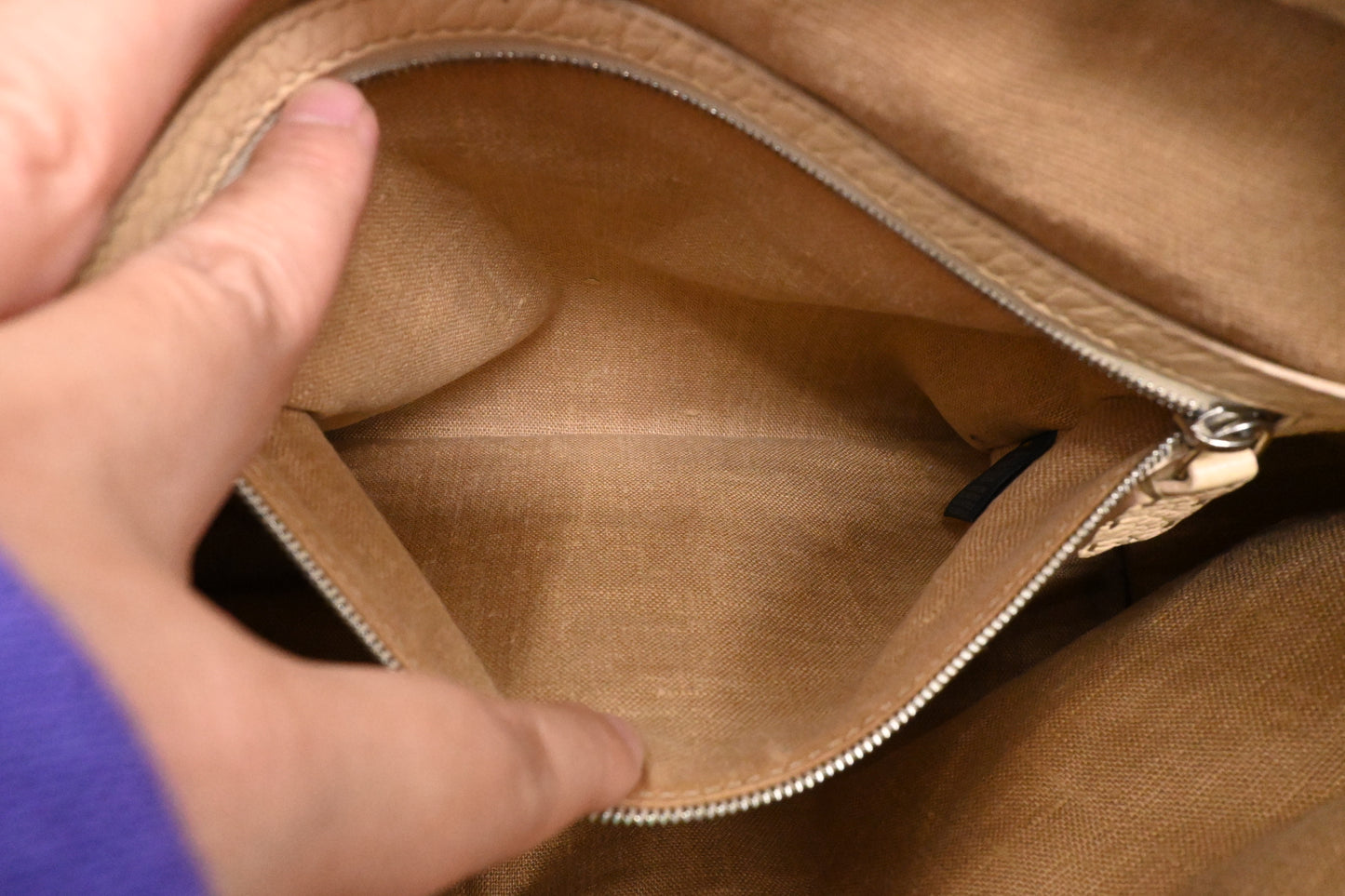 Fendi Selleria Crossbody in Cream Leather