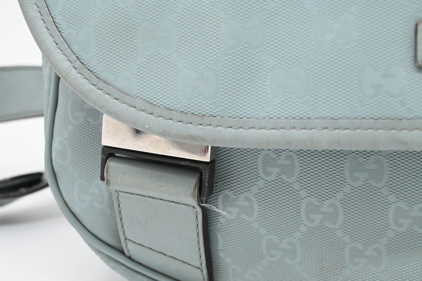 Gucci Small Messenger Bag in Blue Imprime Canvas