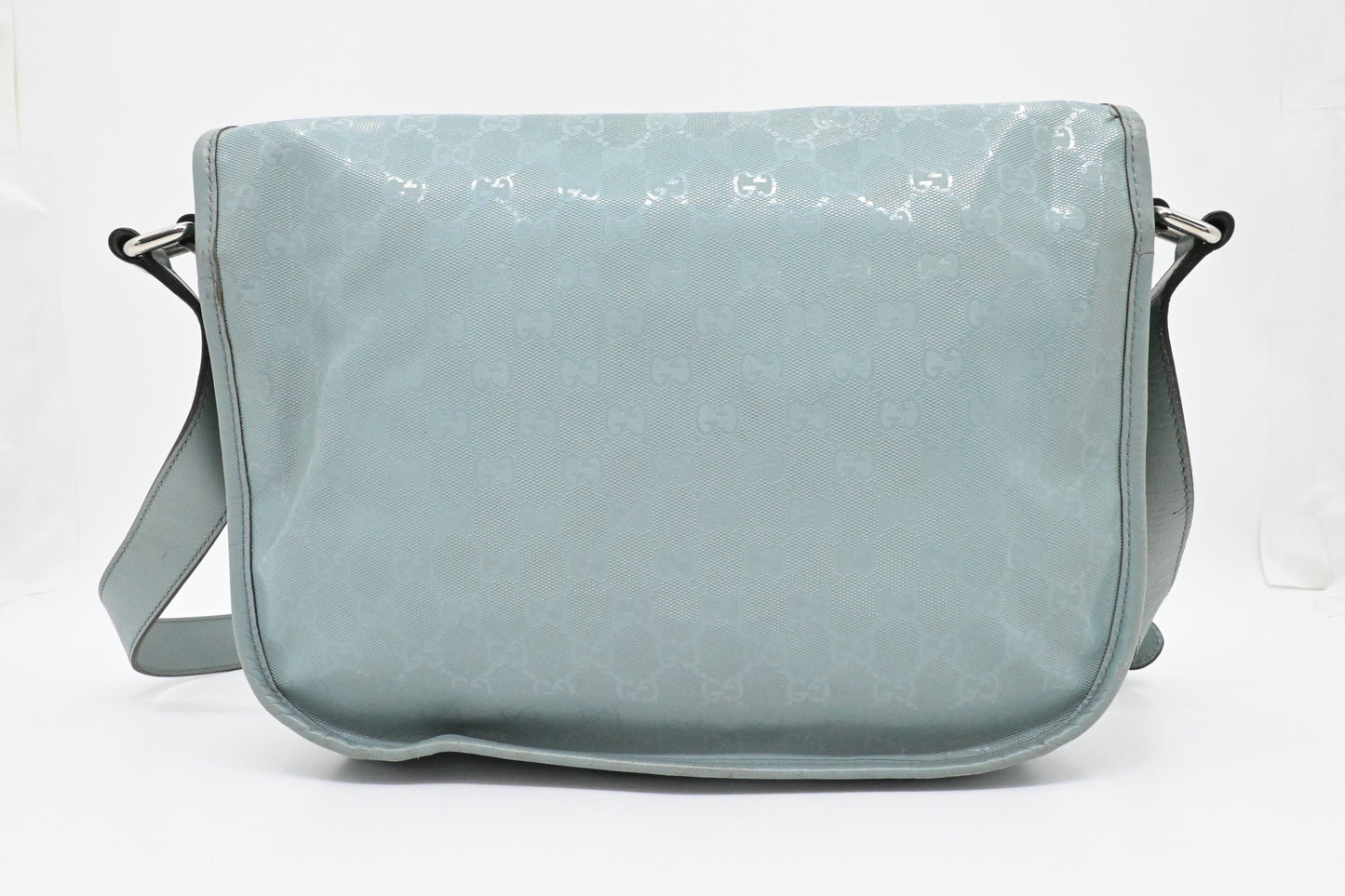 Gucci Small Messenger Bag in Blue Imprime Canvas