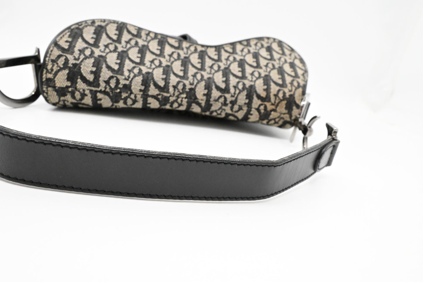 Dior Saddle Bag in Black & White Oblique Canvas