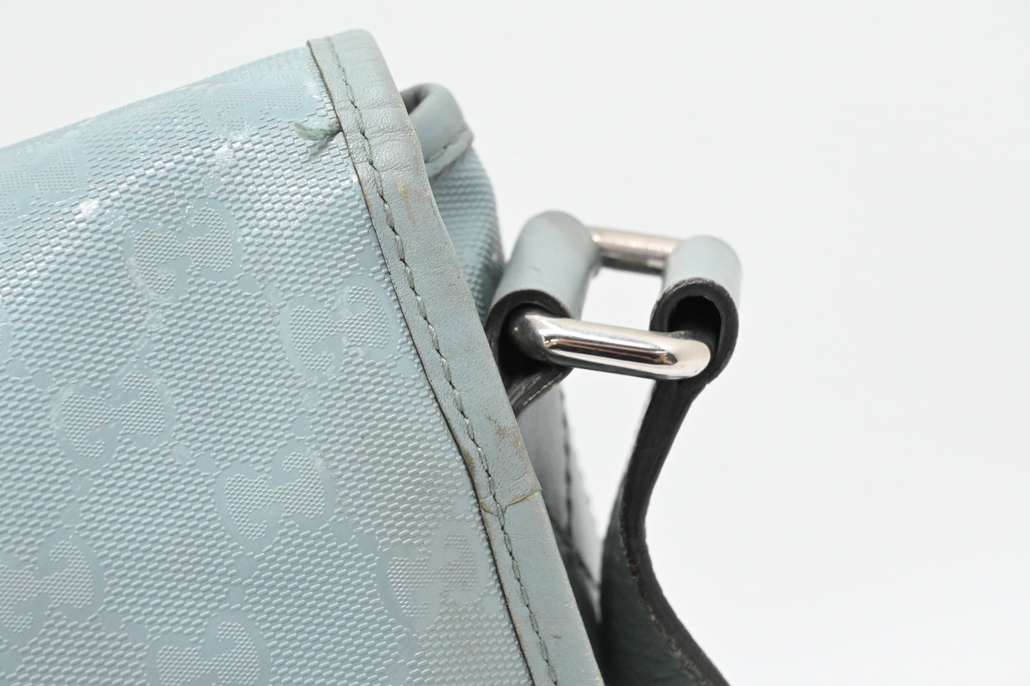 Gucci Small Messenger Bag in Blue Imprime Canvas
