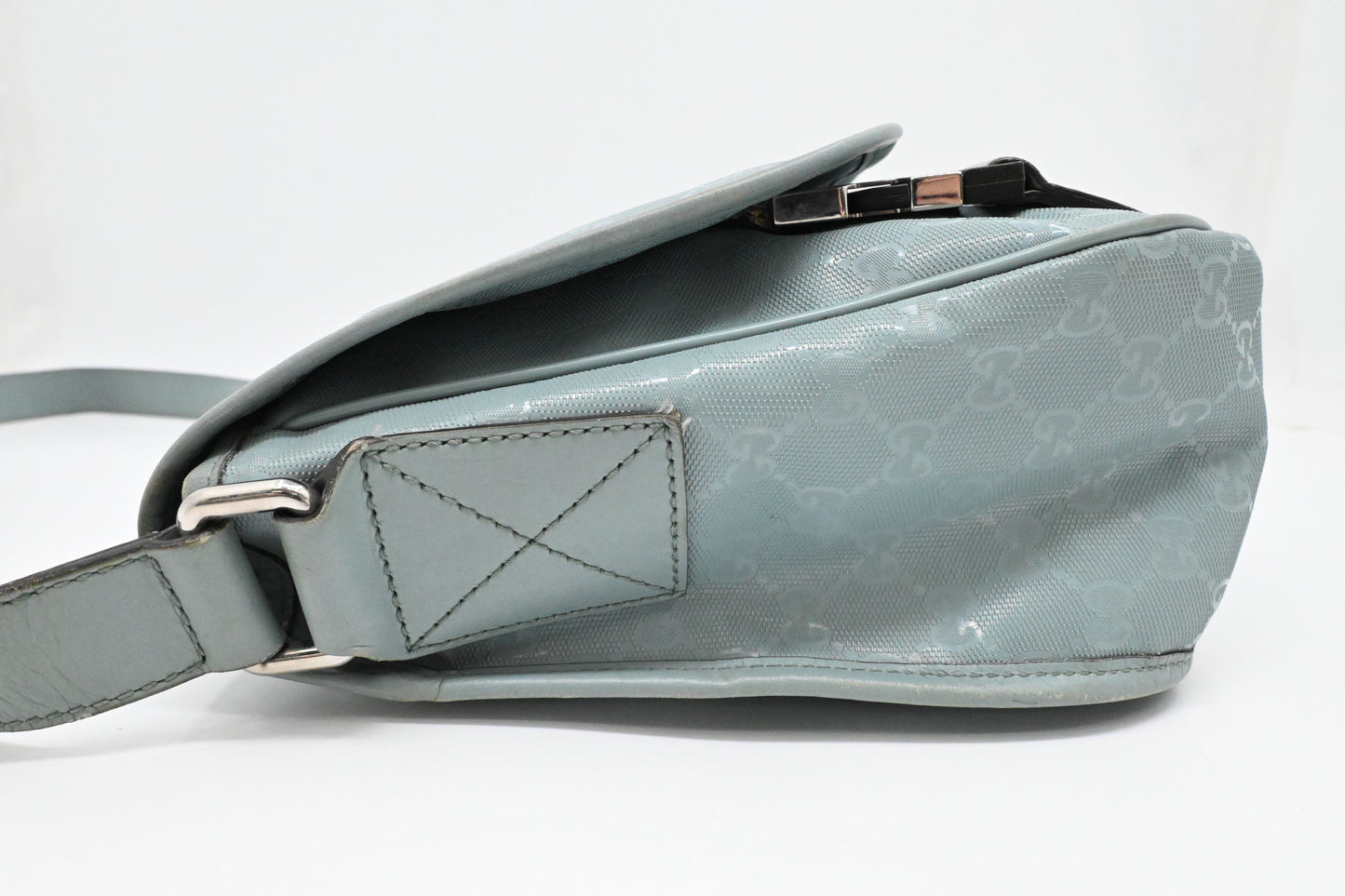 Gucci Small Messenger Bag in Blue Imprime Canvas