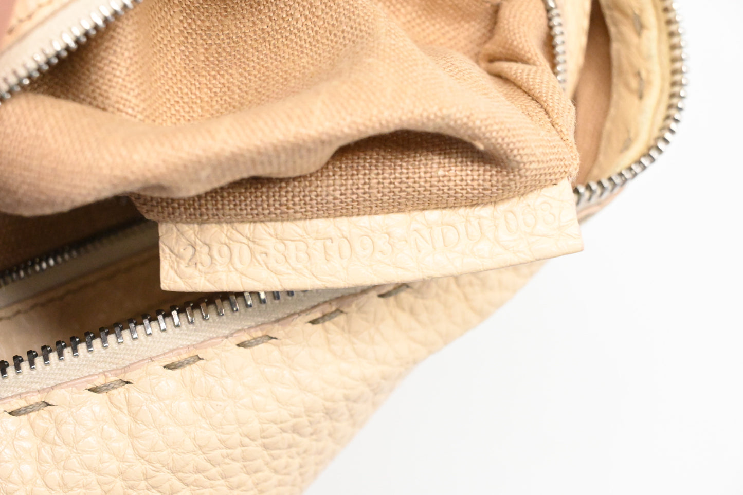 Fendi Selleria Crossbody in Cream Leather