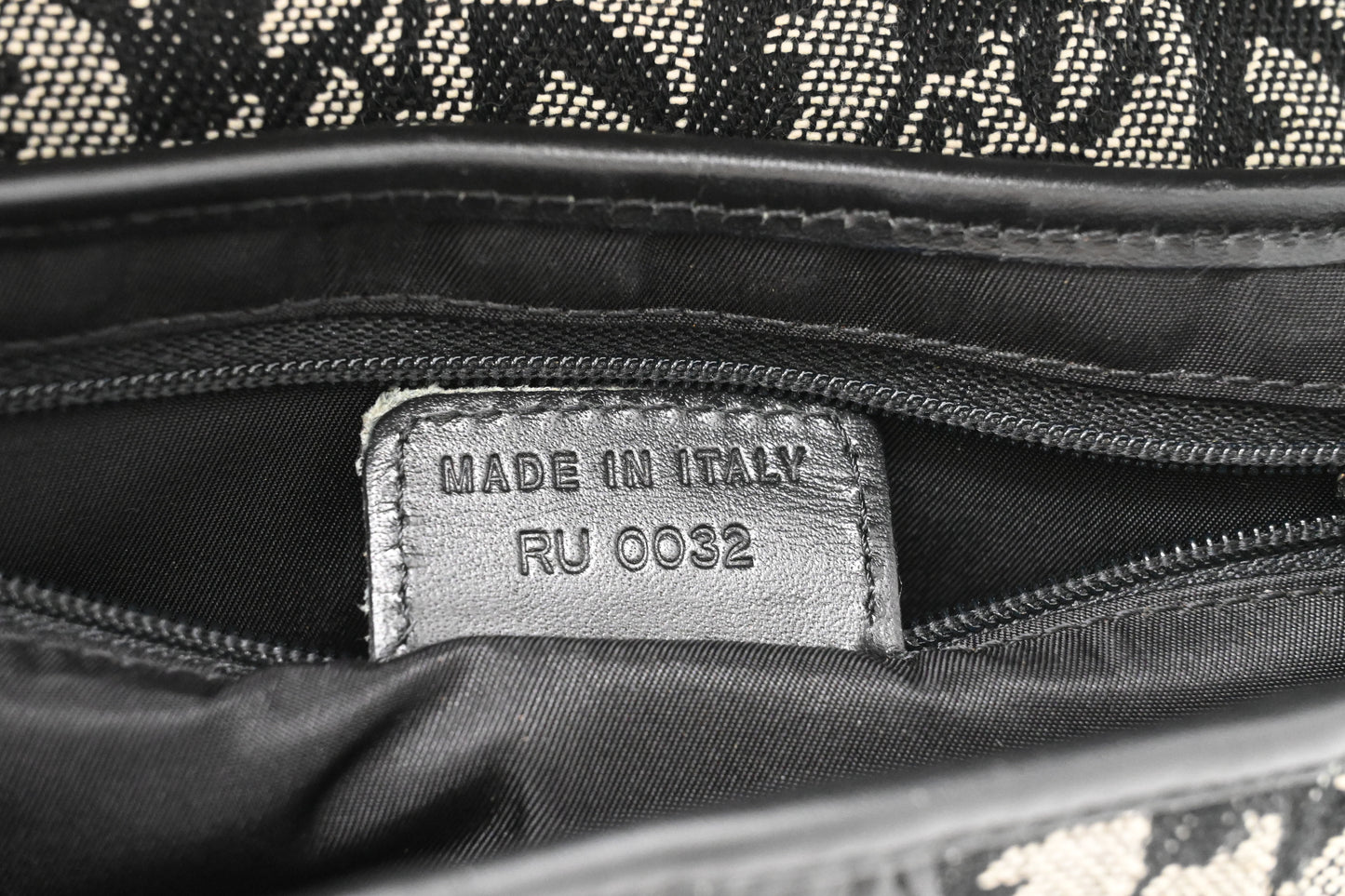 Dior Saddle Bag in Black & White Oblique Canvas