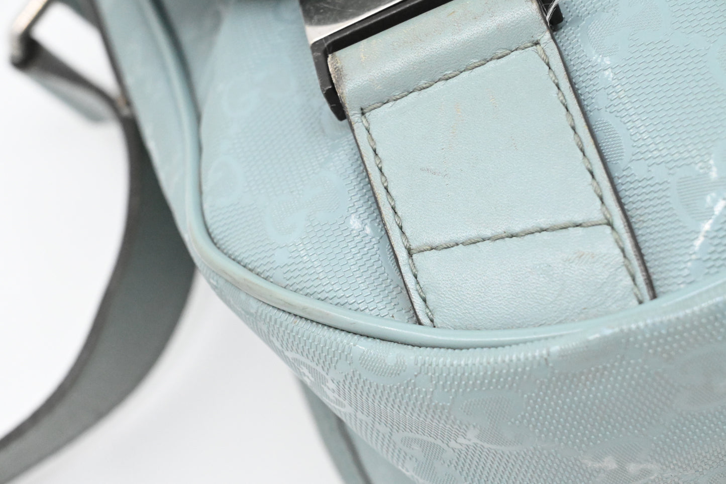 Gucci Small Messenger Bag in Blue Imprime Canvas