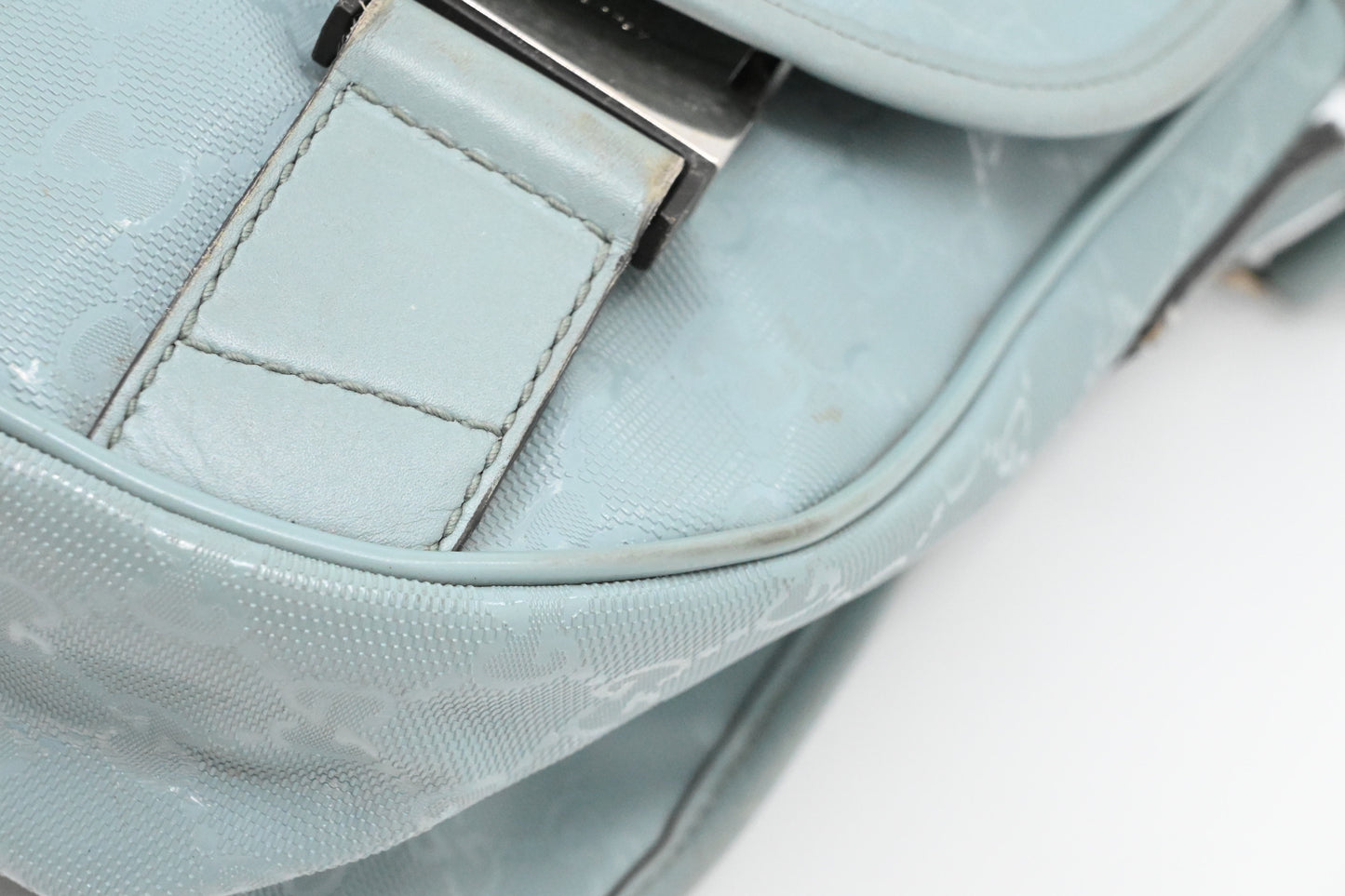 Gucci Small Messenger Bag in Blue Imprime Canvas