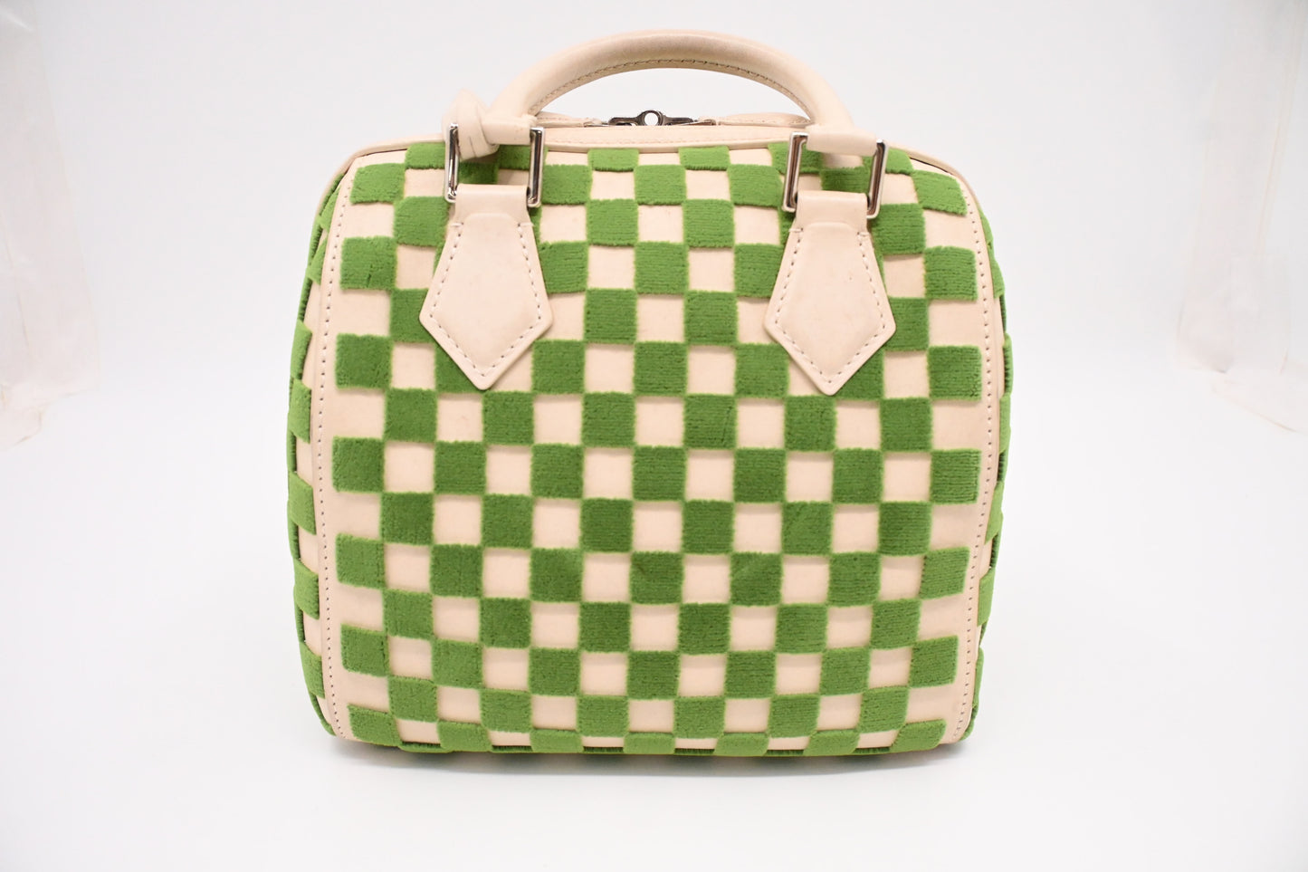 Louis Vuitton Speedy Cube in Green and Beige Damier Cubic Leather