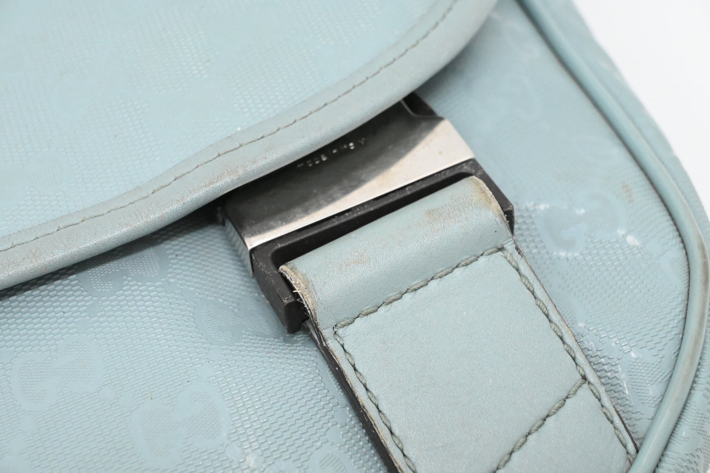 Gucci Small Messenger Bag in Blue Imprime Canvas