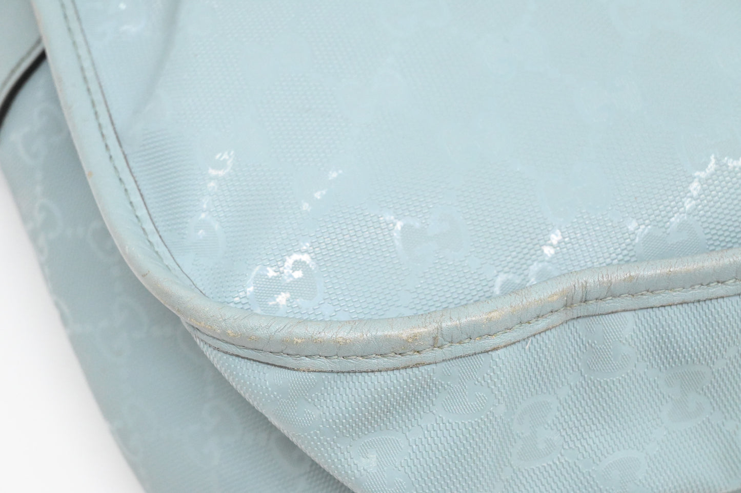 Gucci Small Messenger Bag in Blue Imprime Canvas