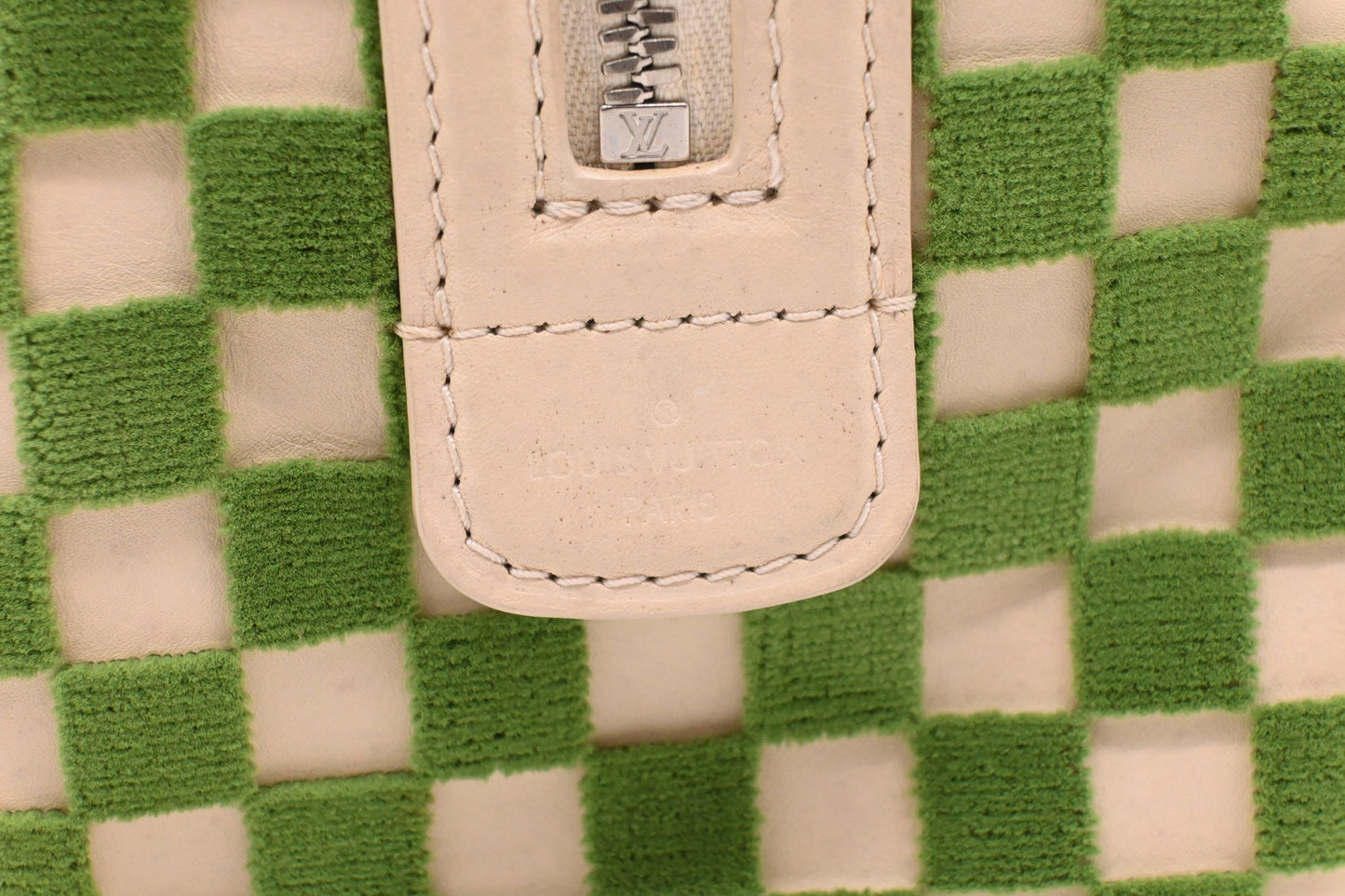 Louis Vuitton Speedy Cube in Green and Beige Damier Cubic Leather