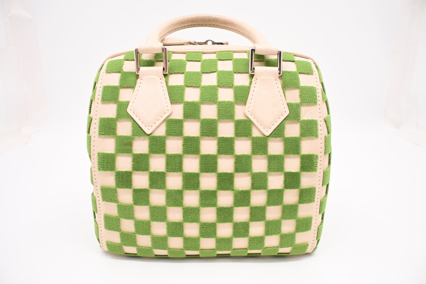 Louis Vuitton Speedy Cube in Green and Beige Damier Cubic Leather