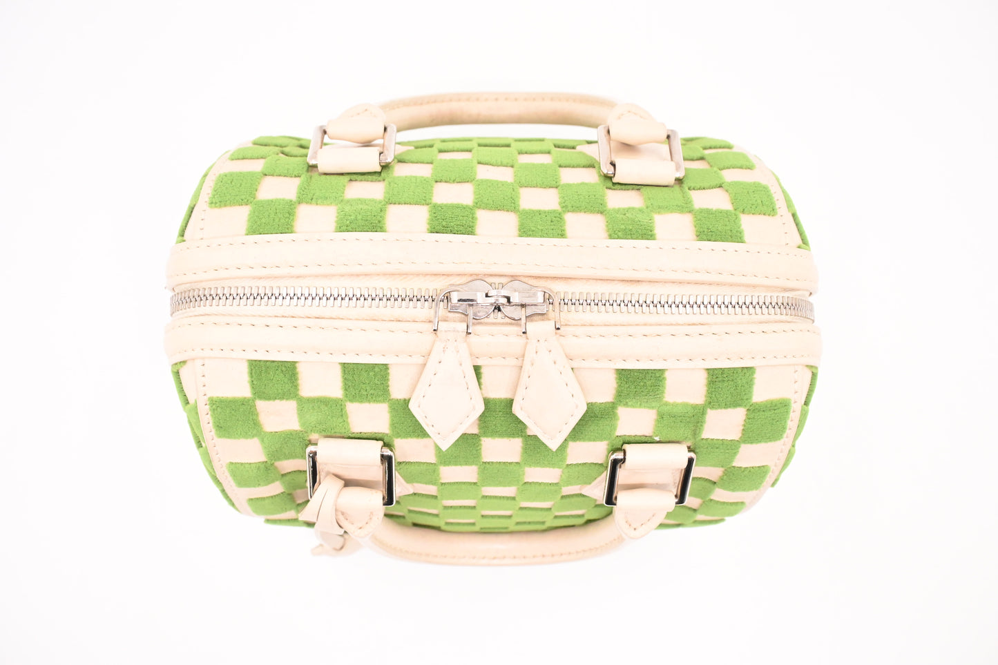 Louis Vuitton Speedy Cube in Green and Beige Damier Cubic Leather