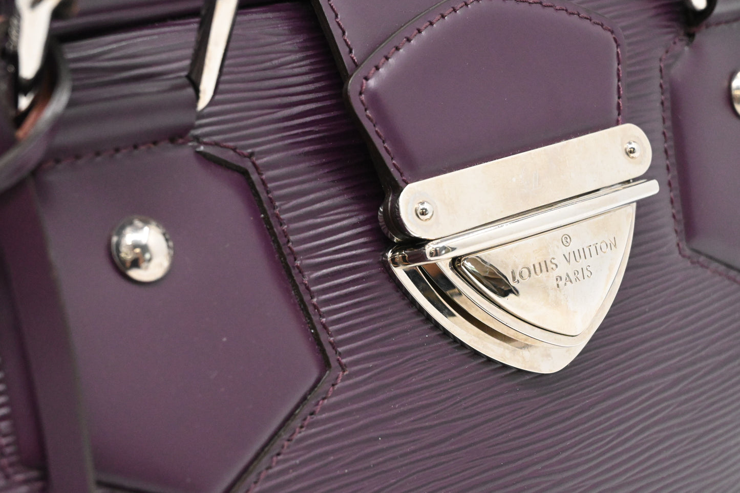 Louis Vuitton Bowling Montaigne GM in Purple Epi Leather