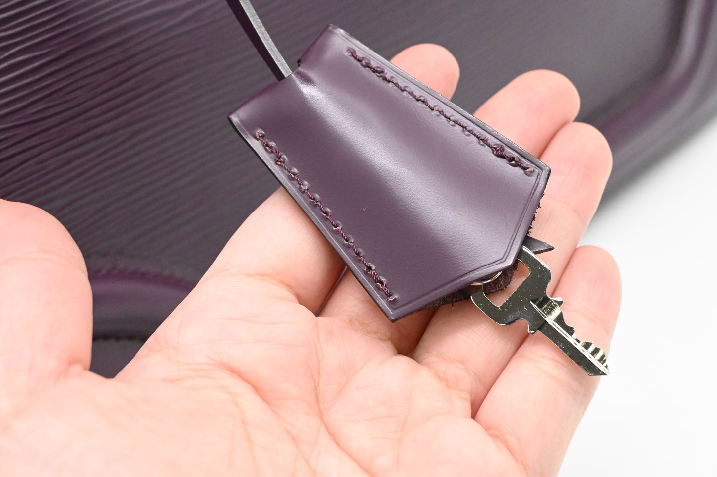 Louis Vuitton Bowling Montaigne GM in Purple Epi Leather