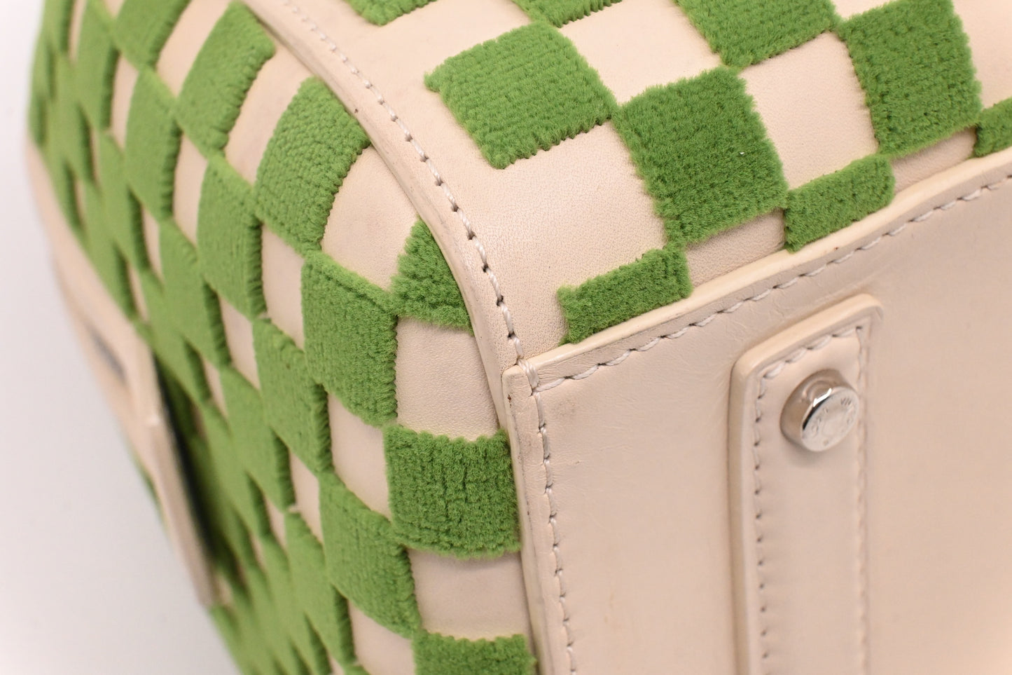 Louis Vuitton Speedy Cube in Green and Beige Damier Cubic Leather