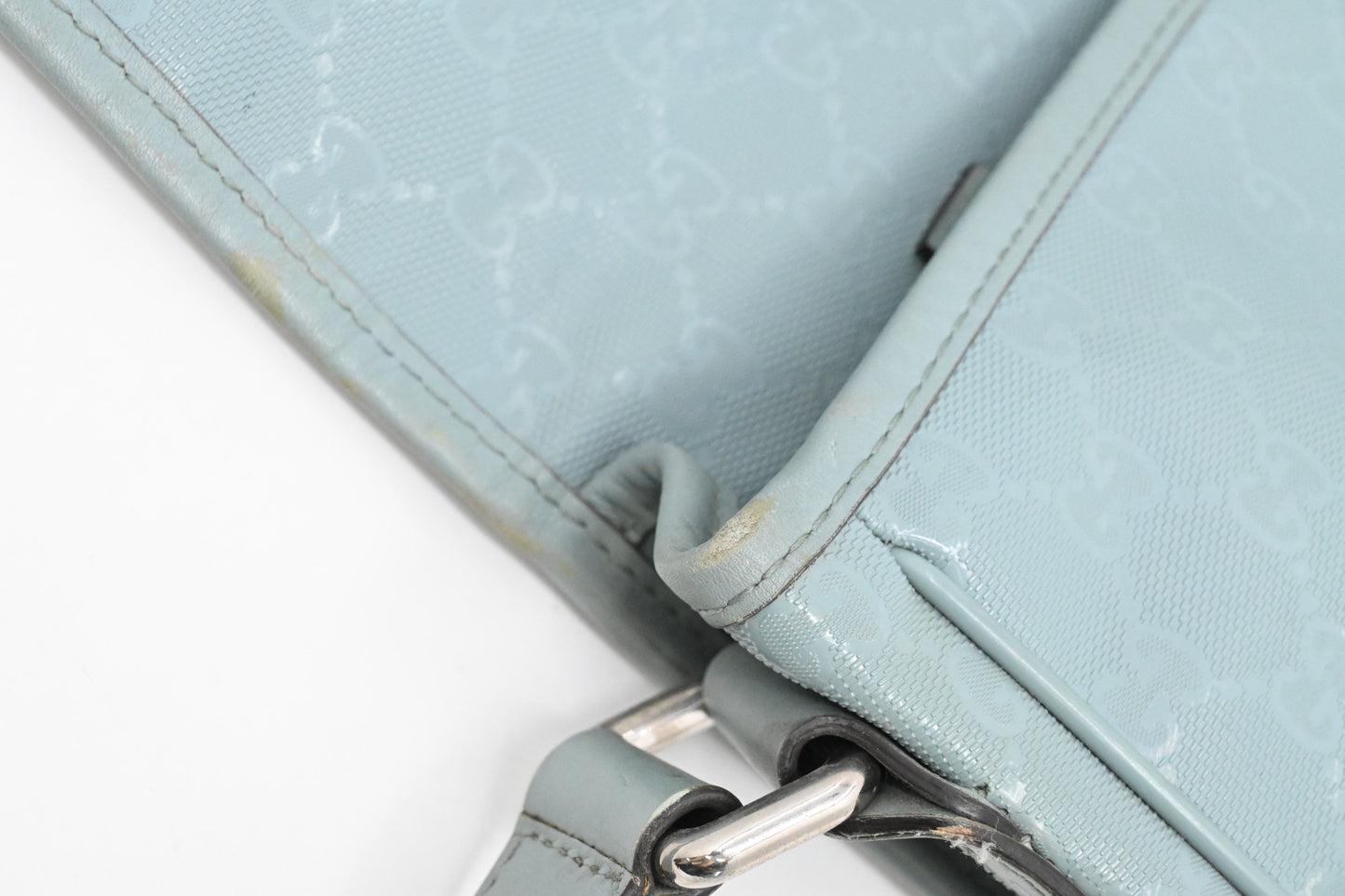 Gucci Small Messenger Bag in Blue Imprime Canvas