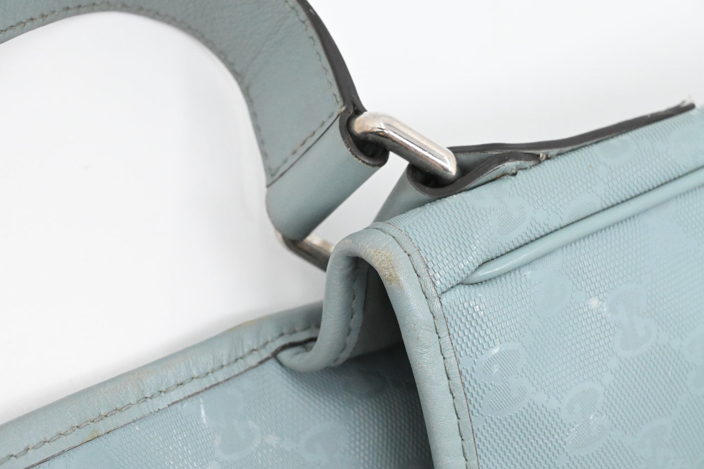 Gucci Small Messenger Bag in Blue Imprime Canvas