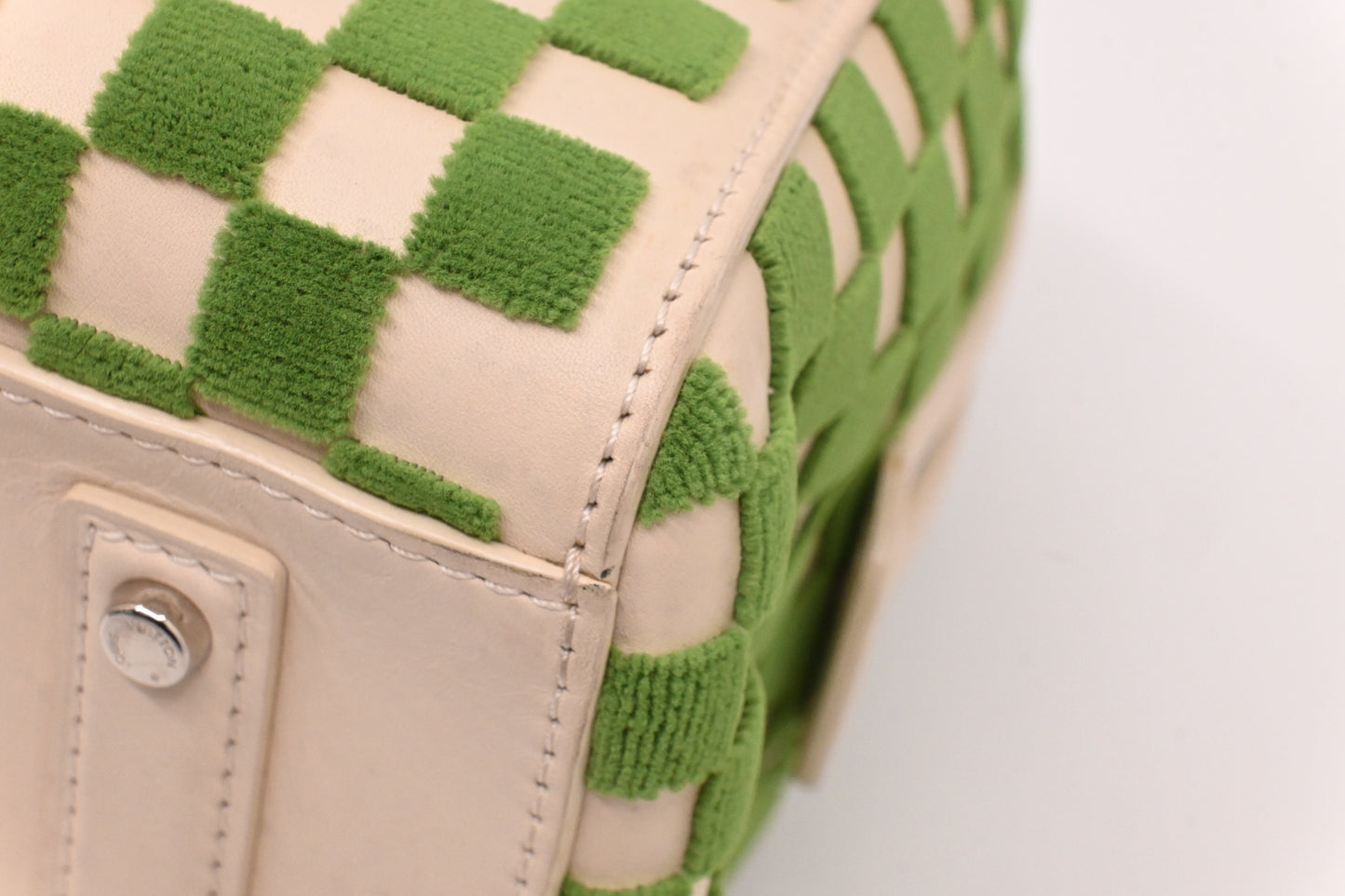 Louis Vuitton Speedy Cube in Green and Beige Damier Cubic Leather