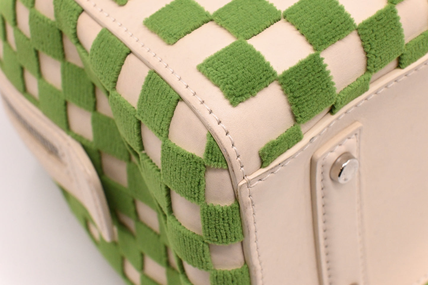 Louis Vuitton Speedy Cube in Green and Beige Damier Cubic Leather