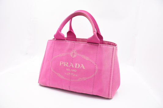 Prada Canapa in Pink Canvas