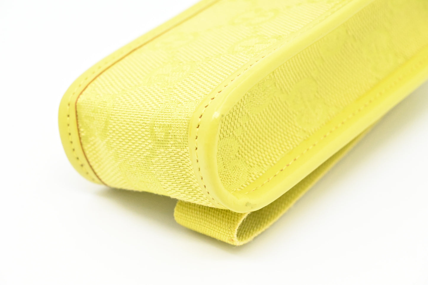 Gucci Pouch in Yellow Canvas and Leather