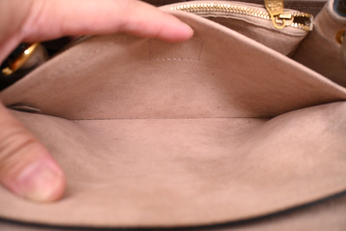 Louis Vuitton Trocadero in Taupe Empreinte Leather