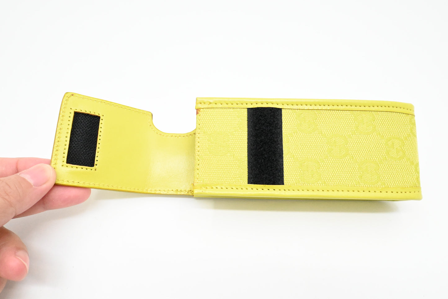 Gucci Pouch in Yellow Canvas and Leather