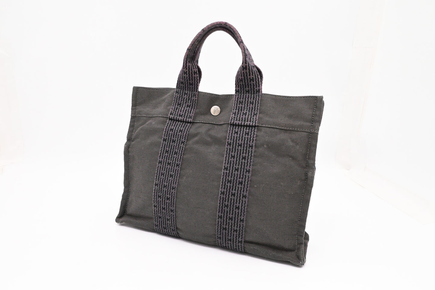 Hermes Herline Fourre-Tout PM in Grey Canvas