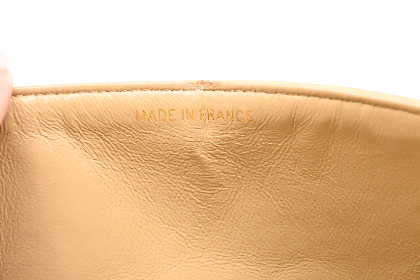 Chanel Small Double Flap in Beige Mattelassé Leather