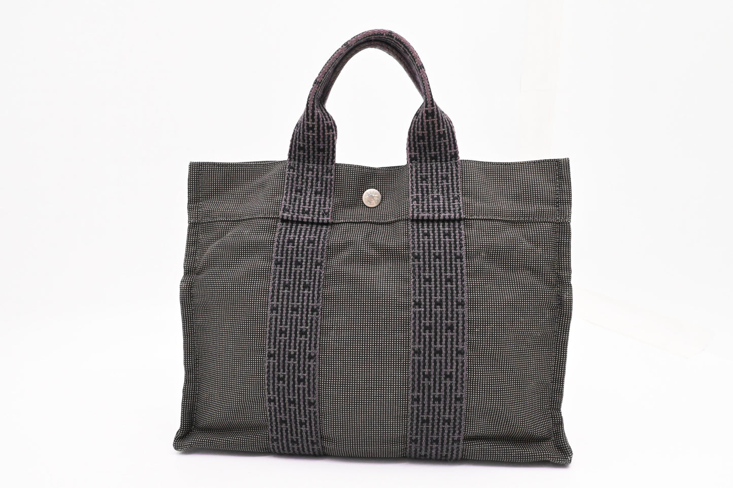Hermes Herline Fourre-Tout PM in Grey Canvas