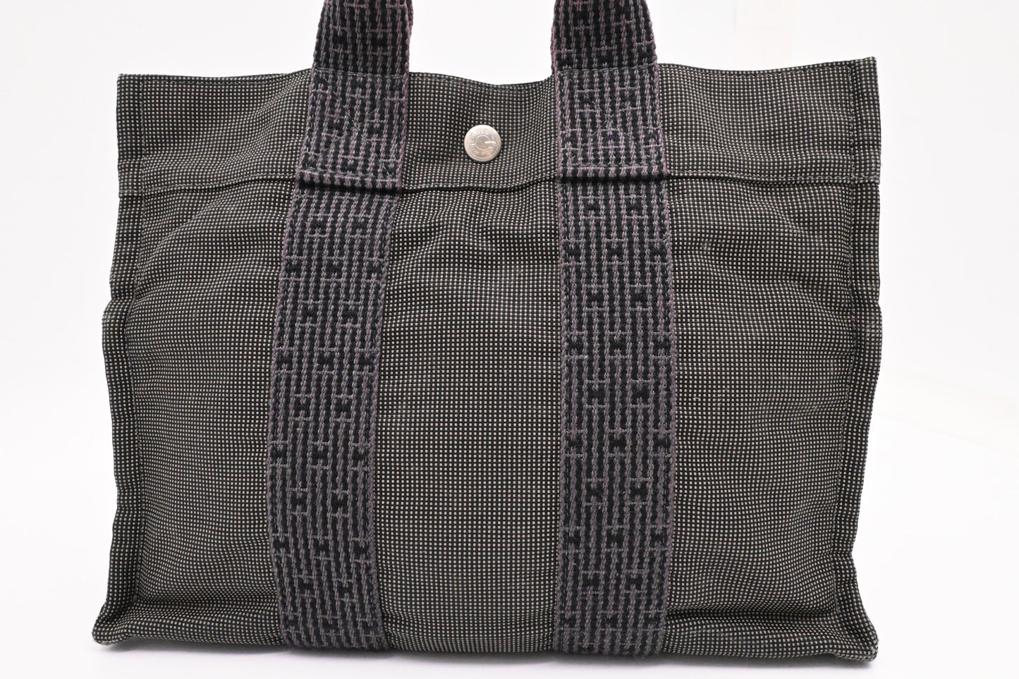 Hermes Herline Fourre-Tout PM in Grey Canvas