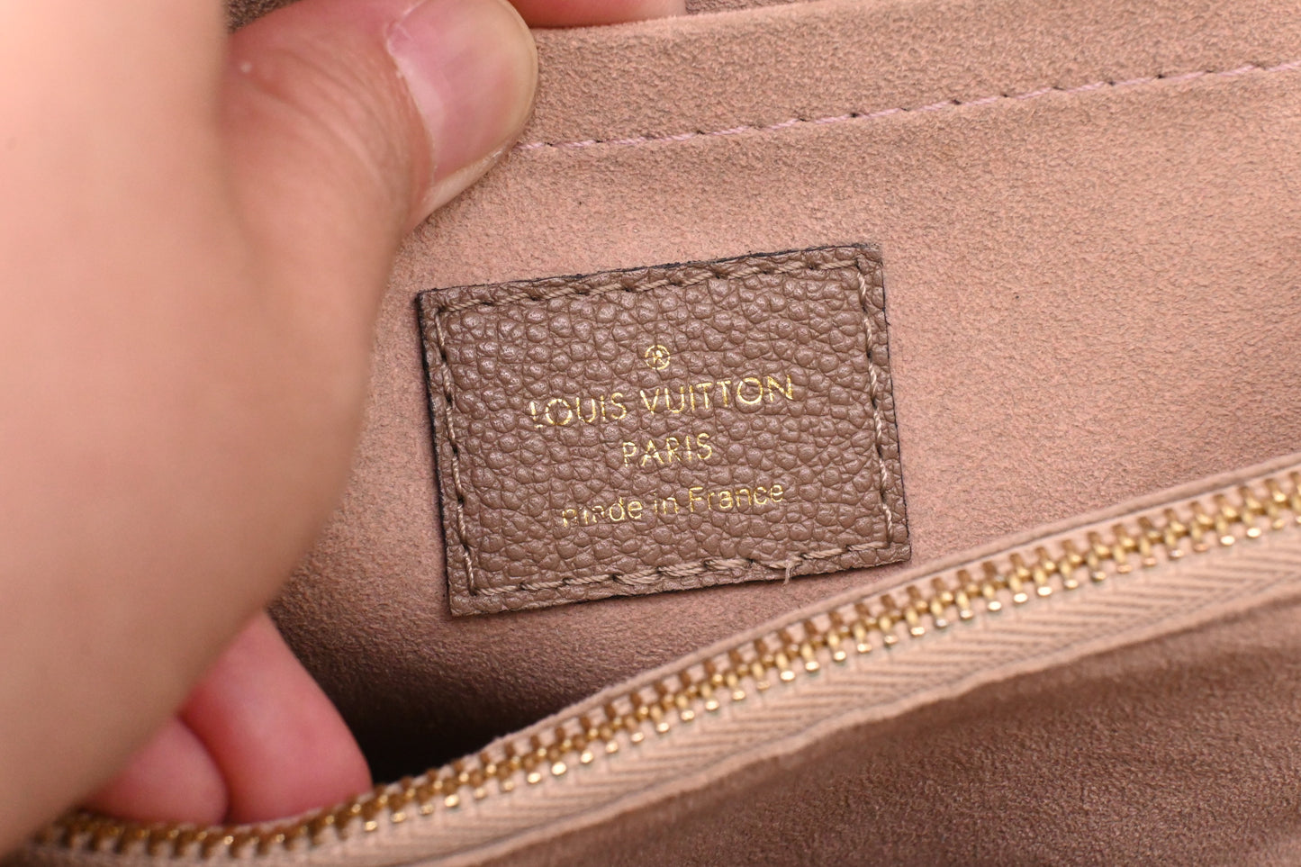 Louis Vuitton Trocadero in Taupe Empreinte Leather
