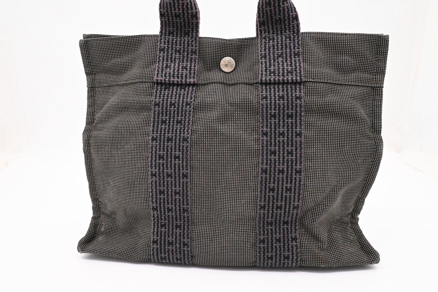 Hermes Herline Fourre-Tout PM in Grey Canvas