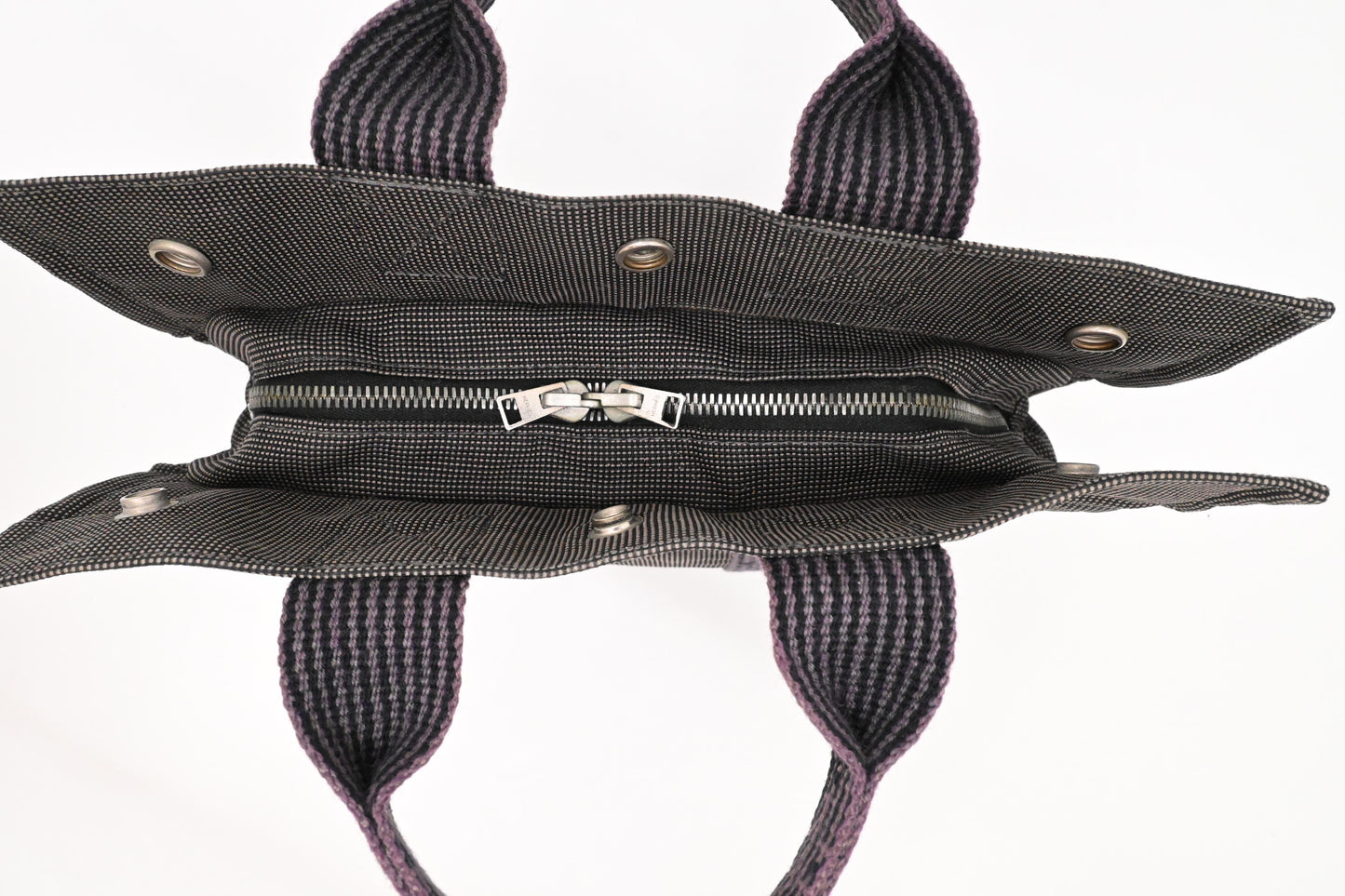 Hermes Herline Fourre-Tout PM in Grey Canvas