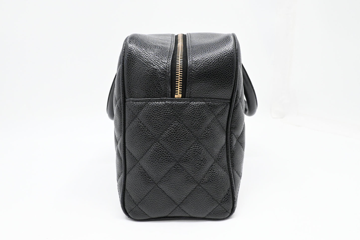 Chanel Bowling Bag in Black Caviar Matelassé Leather
