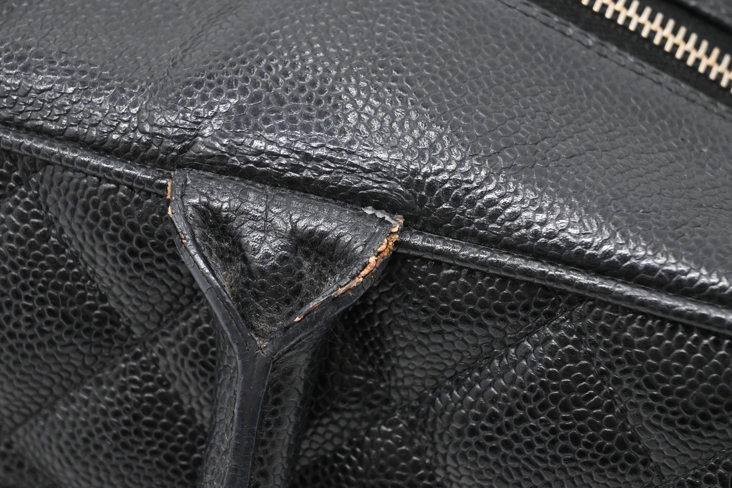 Chanel Bowling Bag in Black Caviar Matelassé Leather
