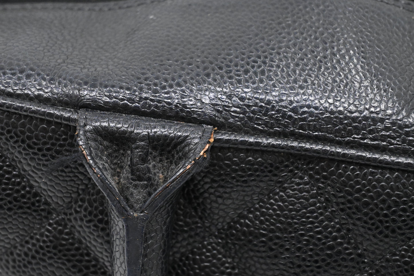 Chanel Bowling Bag in Black Caviar Matelassé Leather