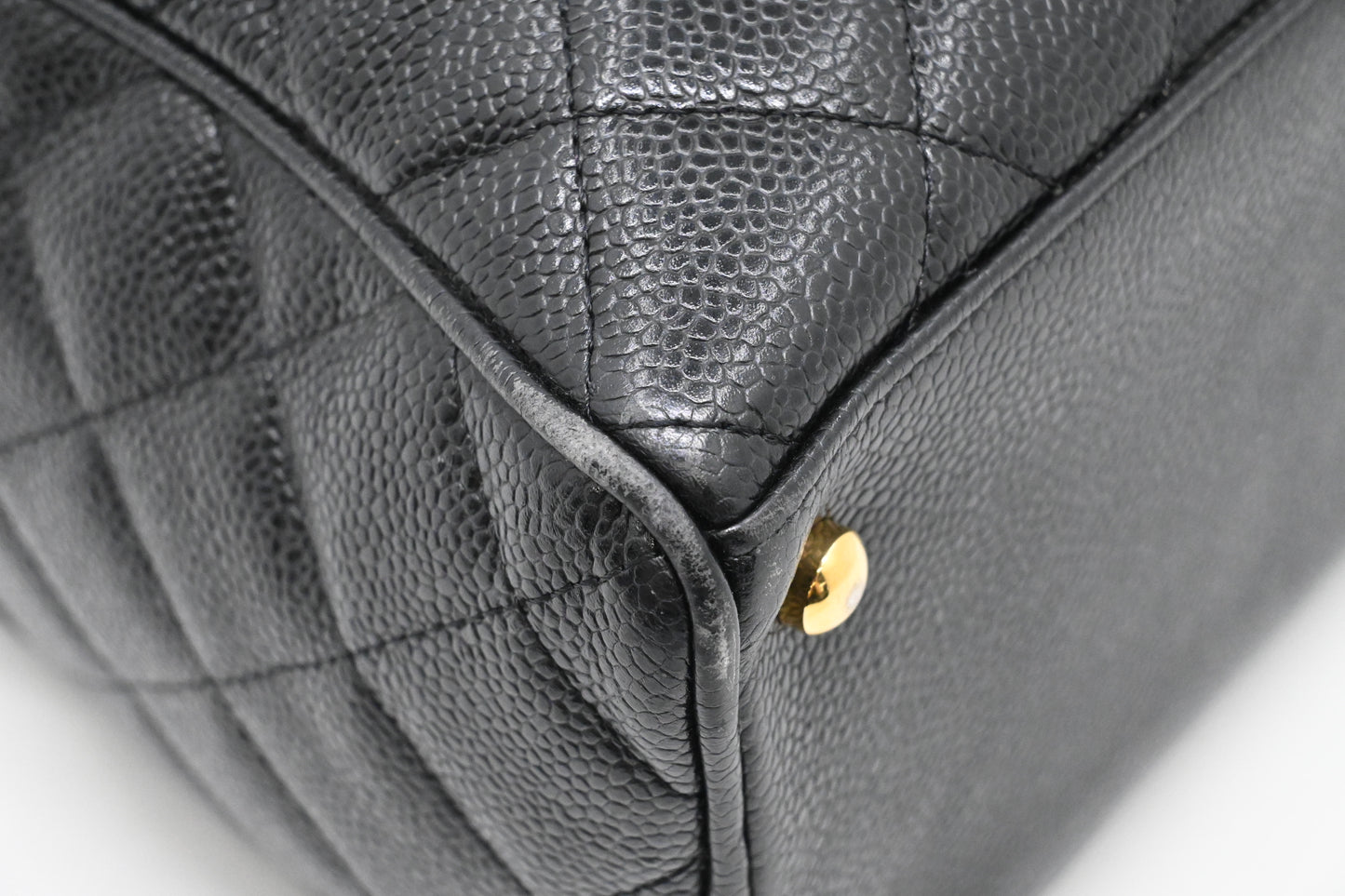 Chanel Bowling Bag in Black Caviar Matelassé Leather
